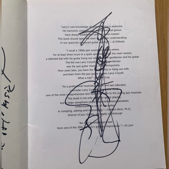 Autographed Jazz Guitar book by Larry Coryell - Picture 4 of 7